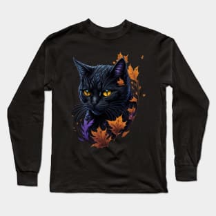 Halloween black cat Long Sleeve T-Shirt